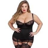 Lovehoney Plus Size Adore Me Black Underwired Basque Set