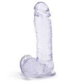 Ice Gem Realistic Suction Cup Dildo with Balls 7 Inch