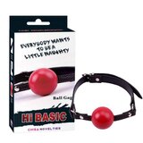 Premium Adjustable BDSM Ball Gag in Red: 4.5cm Diameter