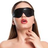 Bondage Boutique Black Rose Faux Fur Lined Blindfold