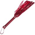 Cherry Popper Red Faux Leather Flogger Whip - 17.5 Inch