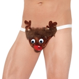 Rude-olf Reindeer Sexy Novelty Thong for Men