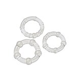 Beaded Cock Ring Combo Pack - Clear