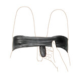 Moulded Rubber Dance Pants & Internal Rear Dildo Black