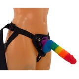 Pride Rainbow Dildo Strap-On Harness Set for Intimate Exploration