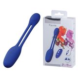 Flexxio Dual Motor Couples Vibrator: Remote Control Bendable Blue Vibrator