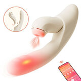 SVAKOM  4 IN 1 APP Control Thrusting Sucking Heating G-spot Vibrators Detachable Sucking Stimulator