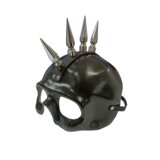 Skull Mask with Rubber & Spikes - One Size