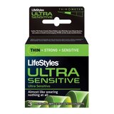 Lifestyles Ultra Sensitive Condoms - 3 Pack