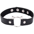 Naughty Kitten Faux Leather Cat O-Ring Collar
