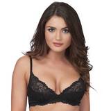 Lovehoney Flirty Underwired Plunge Bra Black