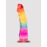 Rainbow Transparent Dildo 6.5 Inches - Various