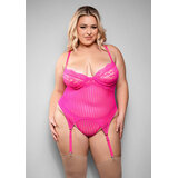 Juliette Gartered Bustier and G-string Panty - 3X/4X