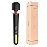 Rechargeable Black Vibrator Wand for Women: 10 Frequencies & 5 Speeds