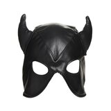 Dungeon Demon Bondage Hood with Horns