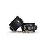 Black Faux Leather Wrist Cuffs