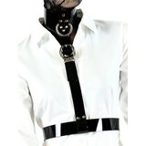 Vinyl Black Collar Harness with Buckle - One Size