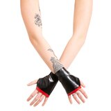 Latex Wrist Gauntlets with Trim
