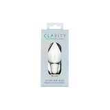 Clarity Utopian Bud Glass Butt Plug: 3.5 Inch Beginner-Friendly Anal Pleasure