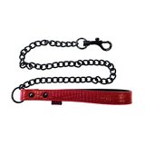 Burgundy Anaconda Print Lead