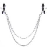 Bondage Boutique Adjustable Nipple Clamps with Double Chain