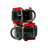 Bulldog Bondage Cuffs Black/Red - One Size