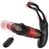 【Free lube】SAUL Glans 3 -Thrusting  12 -Vibrating Cock Rings Prostate Massager
