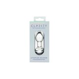 Clarity Utopian Bloom Tapered Glass Butt Plug: 4.3 Inch Elegant Anal Play