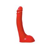 All Red - 12 inch Curved Dildo