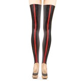 Latex Footless Stirrup Seamed Stockings