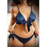 Girl U Want Satin Tie Front Top and Panty - Queen Size