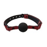 Burgundy Anaconda Print Ball Gag