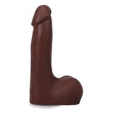 The Realistic Cock - With Removable Vac-U-Lock Suction Cup - ULTRASKYN - 7" (with Balls) - Chocolate