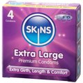 Skins Extra Large Condoms 4 Pack - Clear