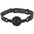 The Silence Protocol Black Leather Vented Ball Gag