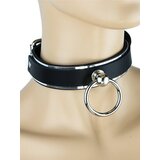 Metal Plate Collar with Leather Strap