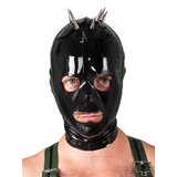 Latex Spiked Mohawk Hood
