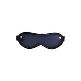 Blue Leather Blindfold With Black Trim - One Size