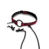 Rosegasm Open Mouth Gag with Nipple Clips