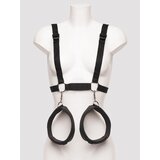 Bondage Boutique Harness with Wrist and Thigh Restraints - Black