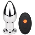 Rim Stim Metal Remote Butt Plug - 3.8 Inch
