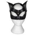 Cruella Faux Leather Cat Mask