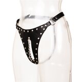 Zip Crotch Studded G-String - One Size