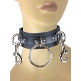Leather Collar with O-Ring and Trigger Hooks