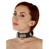 Leather Three Ring Collar
