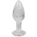 Sweet Cheeks Silver Glitter Acrylic Butt Plug - 4 Inch