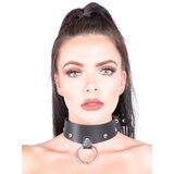 O Ring Studded Leather Collar