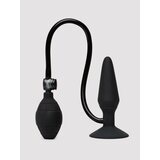 Inflatable Silicone Large Butt Plug - Black