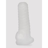 Perfect Fit Open Ended Textured Penis Sleeve - Clear