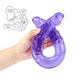 Spanksy 16" Double Ended Dildo in Purple